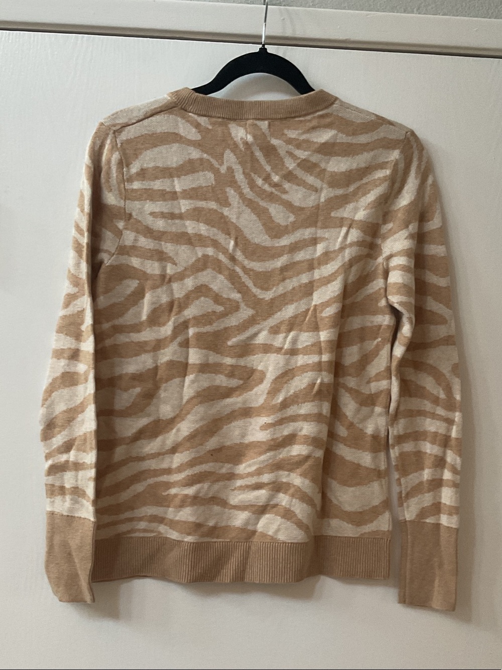 a new day Beige & Cream Zebra Print Crewneck Sweater - Picture 4 of 4